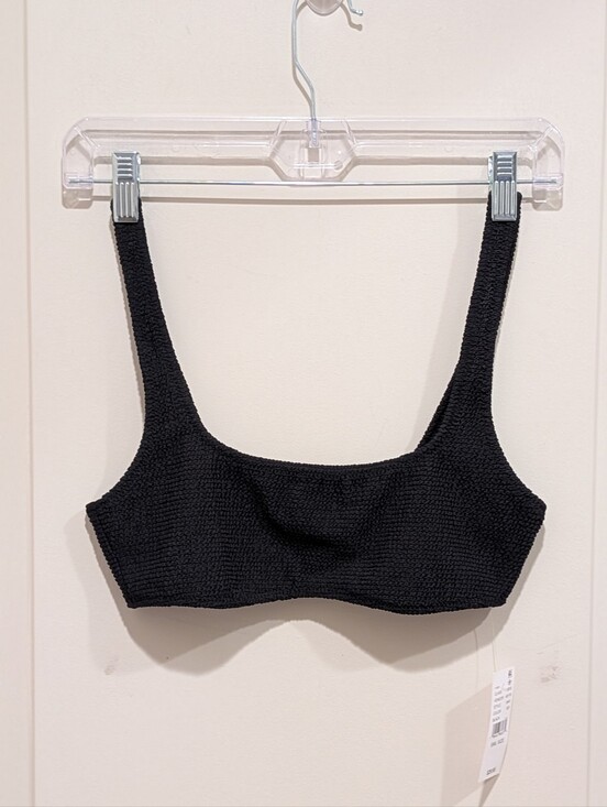 PacSun Other - PacSun Black Textured Square Neck Bikini Top Size  Small